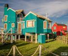 Santa Clara del Mar, Mar Chiquita, Buenos Aires sahilinde bulunan renkli evleri